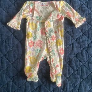 Preemie Magnetic Me Floral Onesie